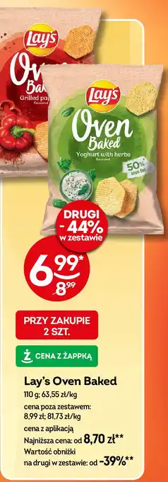 Żabka Chipsy jogurt z ziołami Lay's oven baked (prosto z pieca) Frito lay lay's oferta