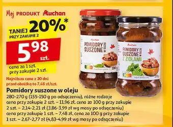 Auchan Pomidory suszone z ziołami Auchan różnorodne (logo czerwone) oferta