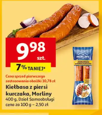 Auchan Kiełbasa morlińska z piersi kurczaka Morliny oferta