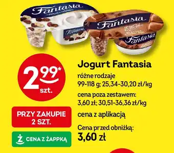 Żabka Jogurt z mleczną czekoladą Danone fantasia e. wedel oferta