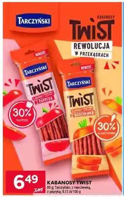 Stokrotka Kabanosy drobiowo- wieprzowe z marchewką Tarczyński twist oferta