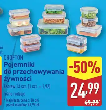 ALDI CROFTON Pojemniki do przechowywania żywności oferta