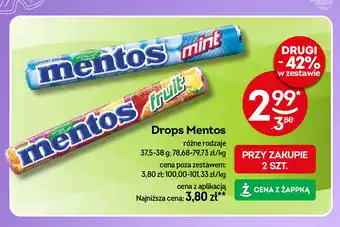 Żabka Dropsy fruit Mentos classic oferta