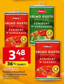 Auchan Pomidory w kawałkach bez skórki Melissa primo gusto oferta