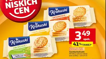 Auchan Ciastka deserowe Krakuski Krakuski bahlsen oferta