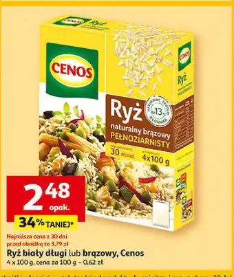 Auchan Ryż naturalny brązowy Cenos oferta