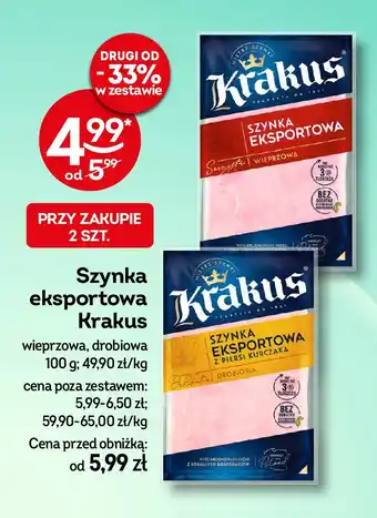 Żabka Szynka eksportowa z piersi kurczaka Krakus animex oferta