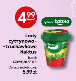 Żabka Lody cytrynowo truskawkowe Nestle kaktus oferta