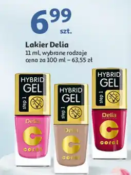 Auchan Lakier hybrid gel czerwony Delia Coral oferta