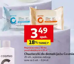 Auchan Chusteczki do demakijażu comfort Cosmia oferta