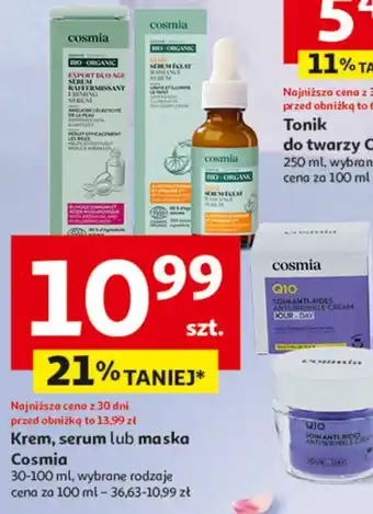 Auchan Maska do twarzy glow Cosmia Bio oferta