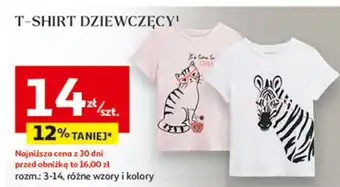 Auchan T-shirt dziewczęcy 3-14 lat Inextenso By Auchan oferta