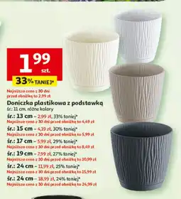 Auchan Doniczka plastikowa z podstawką 24 cm oferta