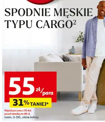 Auchan Spodenki męskie cargo Inextenso By Auchan oferta