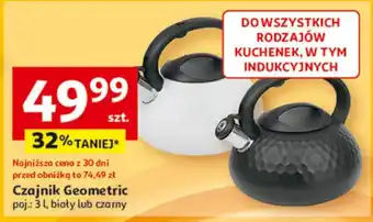 Auchan Czajnik geometric 3 l czarny oferta