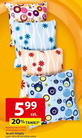 Auchan Poduszka jasiek simply 40 x cm oferta