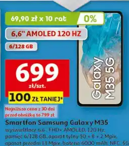 Auchan Smartfon m35 6/128 gb czarny Samsung Galaxy oferta