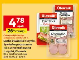 Auchan Kiełbasa krakowska z szynki Olewnik oferta