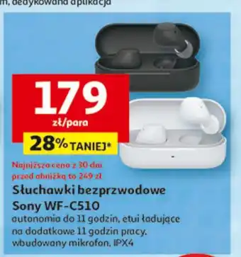 Auchan Słuchawki wf-c510 białe Sony oferta