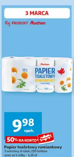 Auchan Papier toaletowy rumiankowy Auchan Różnorodne (Logo Czerwone) oferta