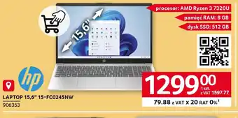 Selgros Laptop HP 15,6" 15-fc0245nw oferta