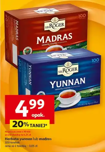 Auchan Herbata ekspresowa yunnan Sir Roger oferta