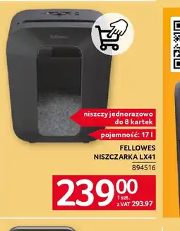 Selgros Fellowes Niszczarka LX41 oferta