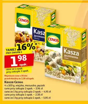 Auchan Kasza jęczmienna wiejska Cenos oferta