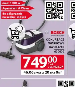 Selgros Odkurzacz Workowy Bosch BWD41740 oferta