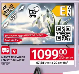 Selgros Manta Telewizor LED 55" 55LUA123E oferta