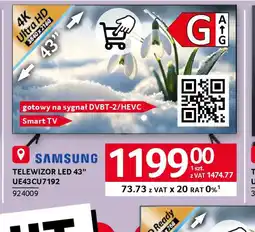 Selgros Telewizor Samsung LED 43" UE43CU7192 oferta