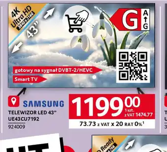 Selgros Telewizor Samsung LED 43" UE43CU7192 oferta