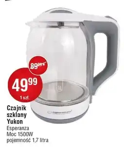 E.Leclerc Czajnik szklany yukon biały Esperanza oferta