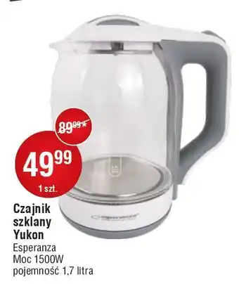 E.Leclerc Czajnik szklany yukon biały Esperanza oferta