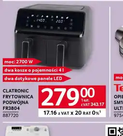 Selgros Clatronic Frytownica Podwójna FR3804 oferta