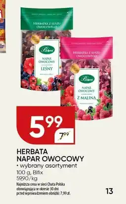 Chata Polska Bifix Napar owocowy z maliną Herbatka z suszu owocowego 100 g oferta