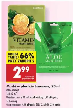 Biedronka Maska w płachcie vitamin-c Baroness oferta