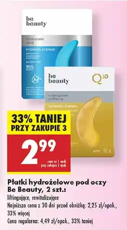 Biedronka Płatki pod oczy coenzyme Be Beauty oferta