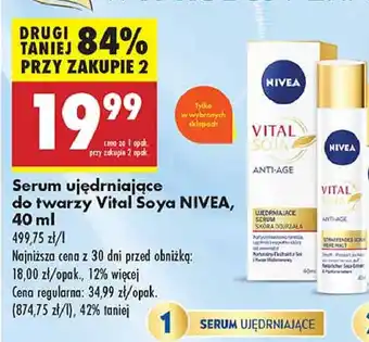 Biedronka Serum ujędrniające Nivea Vital Soja oferta