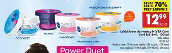 Biedronka Krem do twarzy lekki przeciwzmarszczkowy Nivea Creme Care oferta