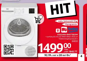 Selgros Suszarka Beko B3T38220W oferta