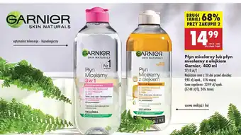 Biedronka Płyn micelarny z olejkiem arganowym Garnier Skin Naturals oferta