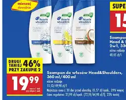 Biedronka Szampon do włosów deep clean Head&Shoulders oferta