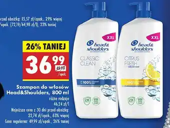 Biedronka Szampon do włosów classic clean Head&Shoulders oferta