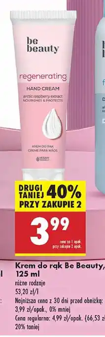 Biedronka Krem do rąk regenerujący Be Beauty oferta