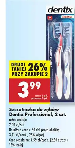 Biedronka Szczoteczka do zębów professional średnia Dentix oferta