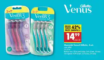 Biedronka Maszynki do golenia Gillette Venus 3 Sensitive oferta