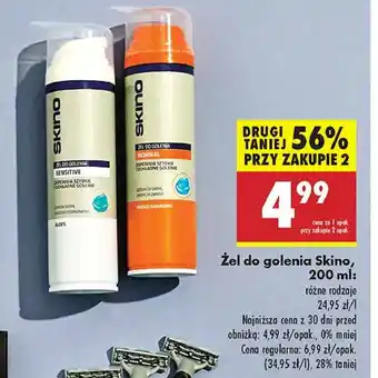 Biedronka Żel do golenia normal Skino oferta