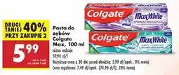 Biedronka Pasta do zębów white crystals Colgate Max White oferta