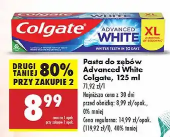 Biedronka Pasta do zębów Colgate Advanced White oferta